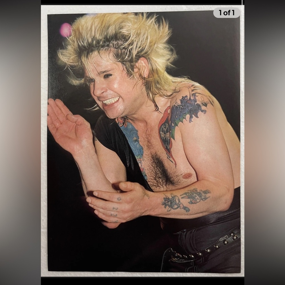 Vintage Ozzy Osbourne Pinup
